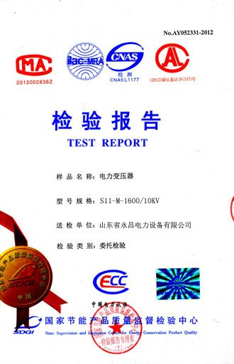 绥化电力变压器检测合格报告